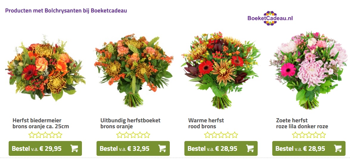 bolchrysant boeketcadeau