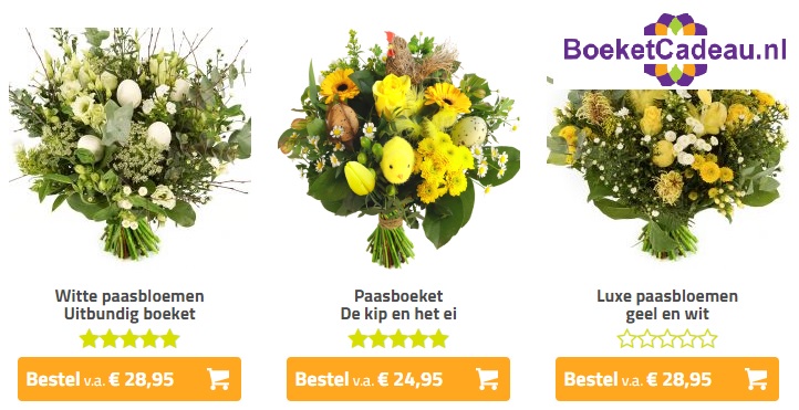 bloemen voor Pasen via boeketcadeau