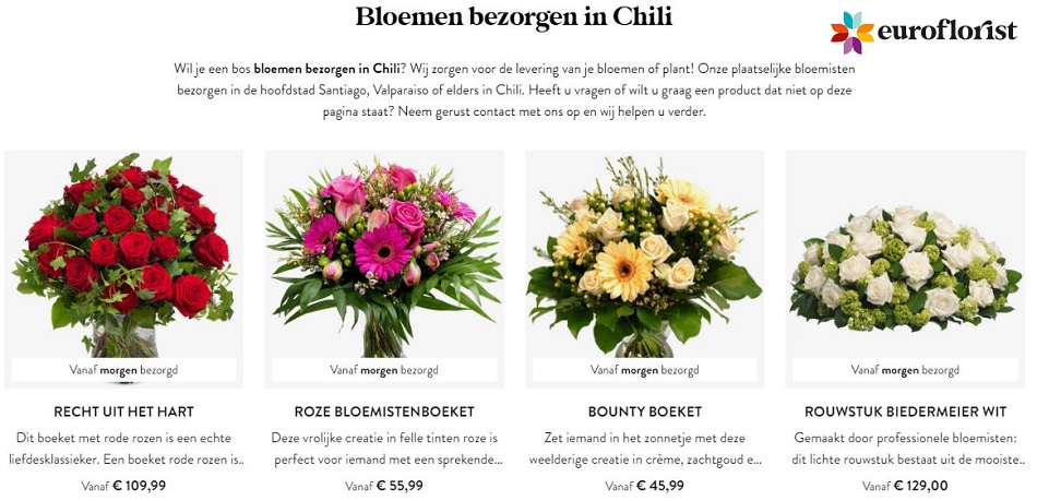 bloemen bezorgen in Chili