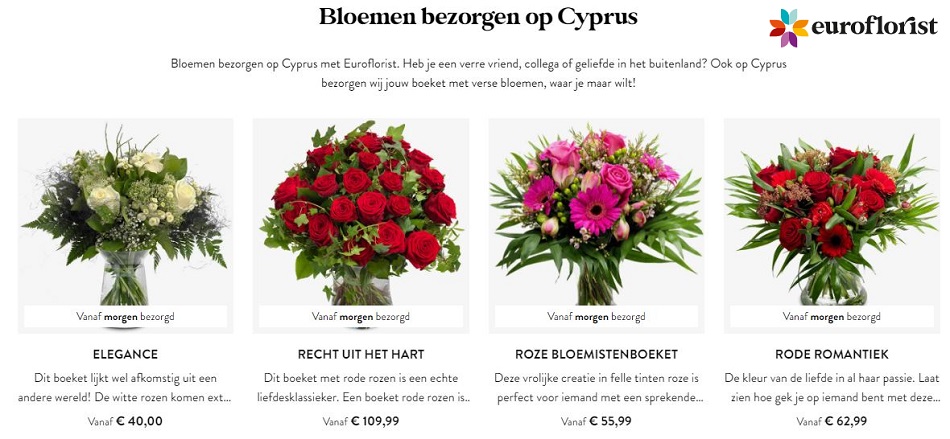 bloemen bezorgen in Cyprus via Euroflorist