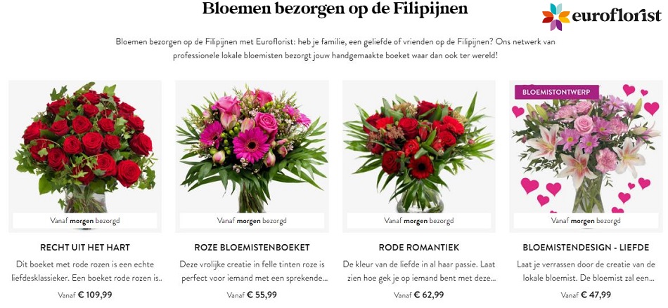 bloemen bezorgen in FIlipijnen via euroflorist