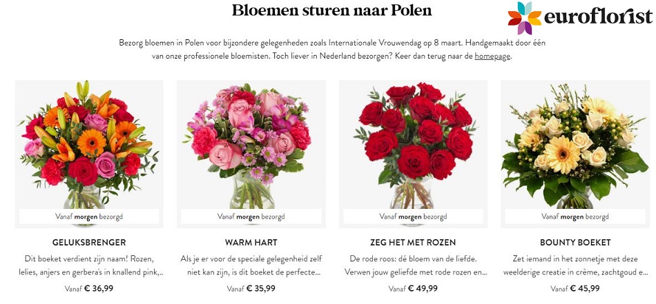 bloemen verzenden naar Polen via Euroflorist