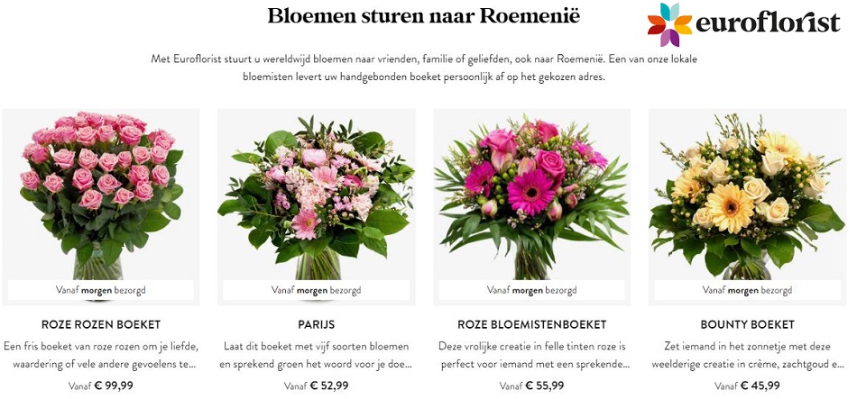 bloemen verzenden naar Roemenië via euroflorist