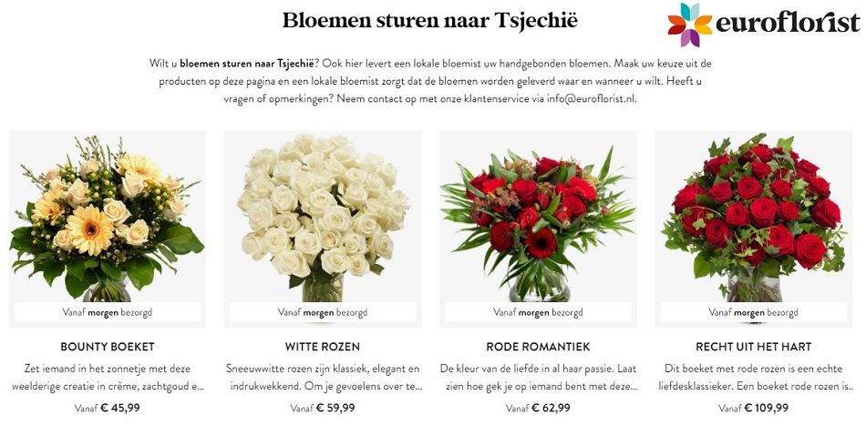 bloemen verzenden naar Tsjechi via euroflorist