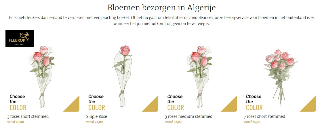 bloemen verzenden naar Algerije
