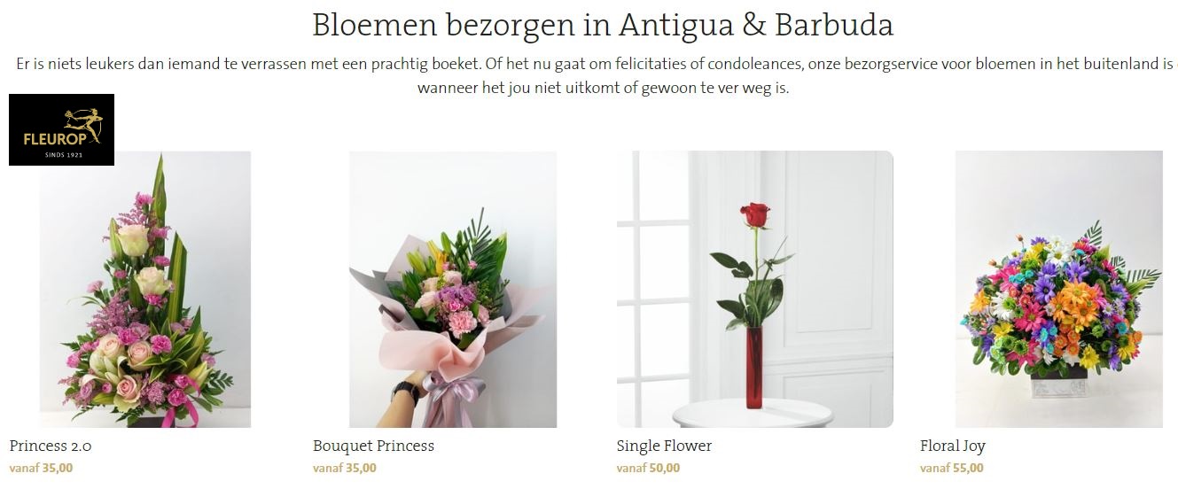 bloemen verzenden naar Antigua en Bermuda