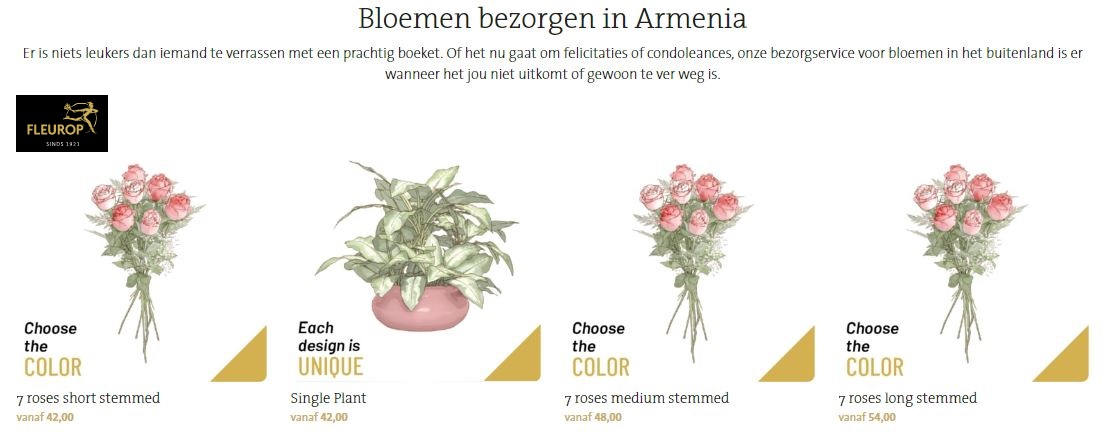 bloemen verzenden naar Armenië via fleurop