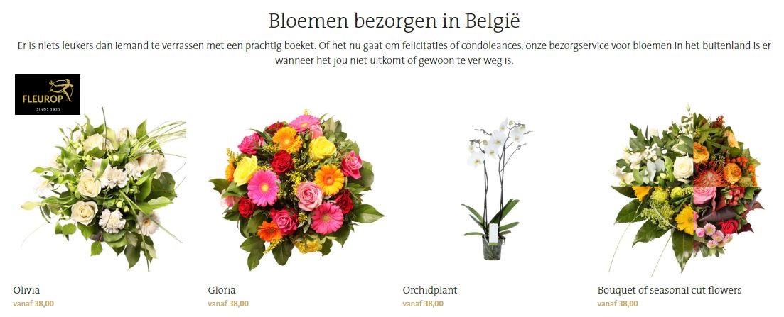 bloemen verzenden naar België