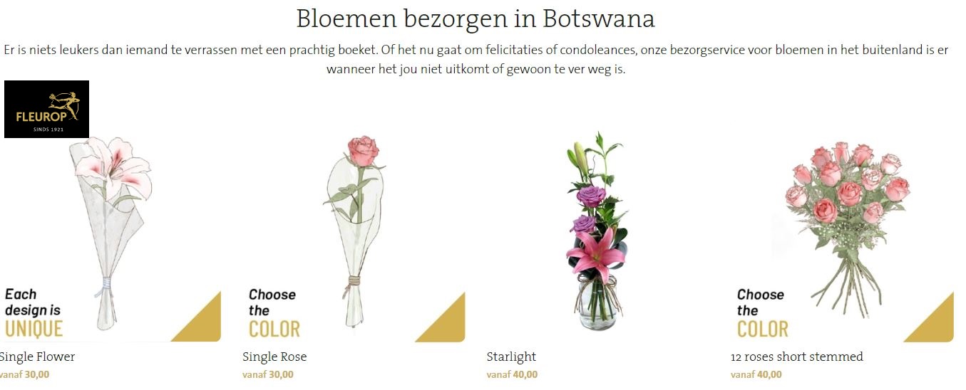 bloemen versturen naar Botswana via fleurop