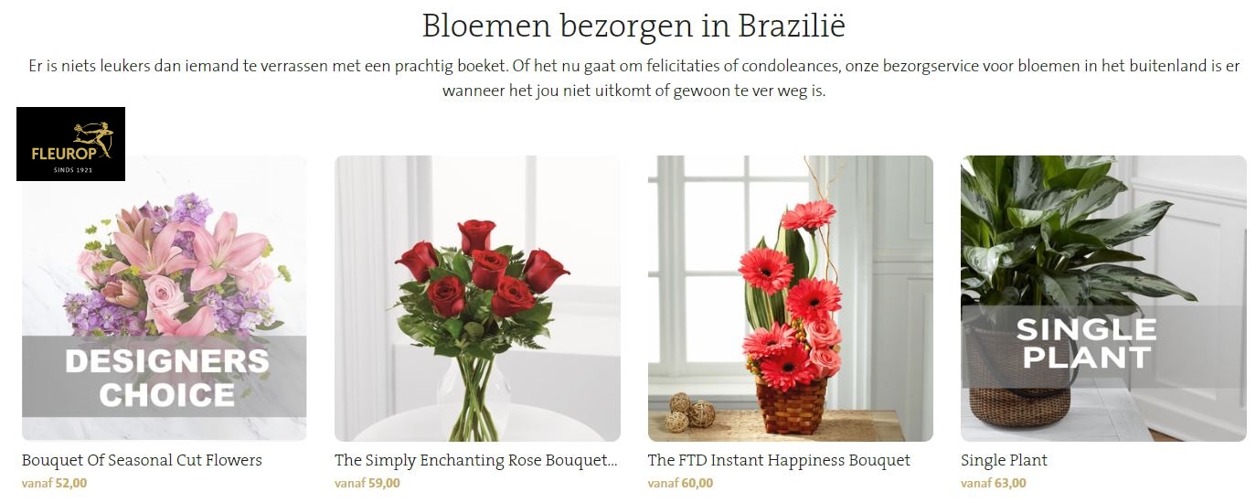 bloemen verzenden naar Brazili via fleurop
