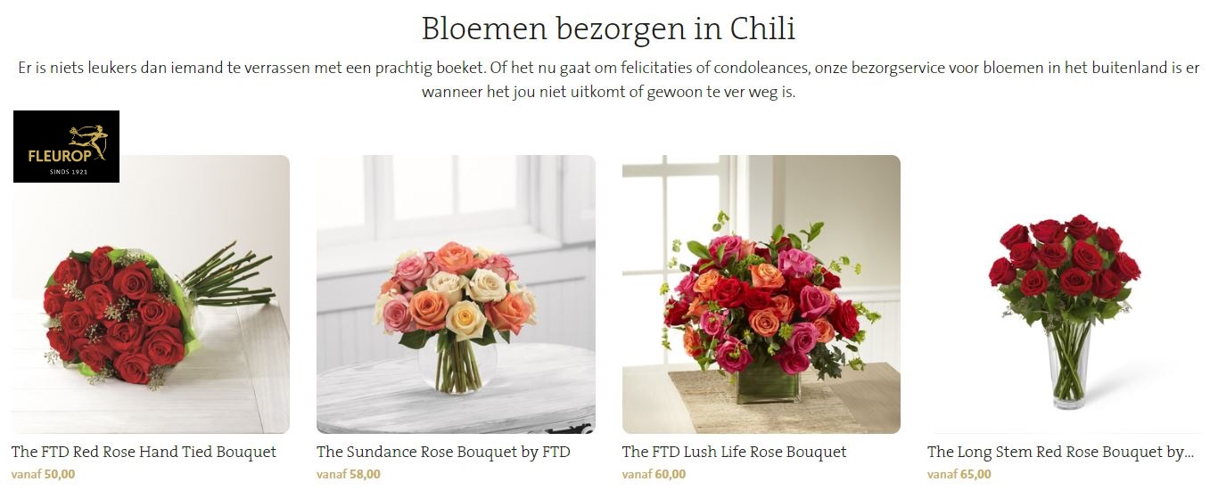 bloemen versturen naar Chili via fleurop