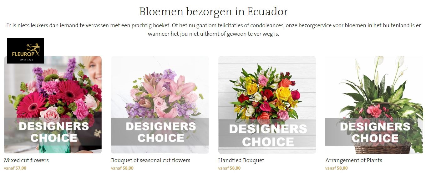 bloemen versturen via fleurop naar Ecuador