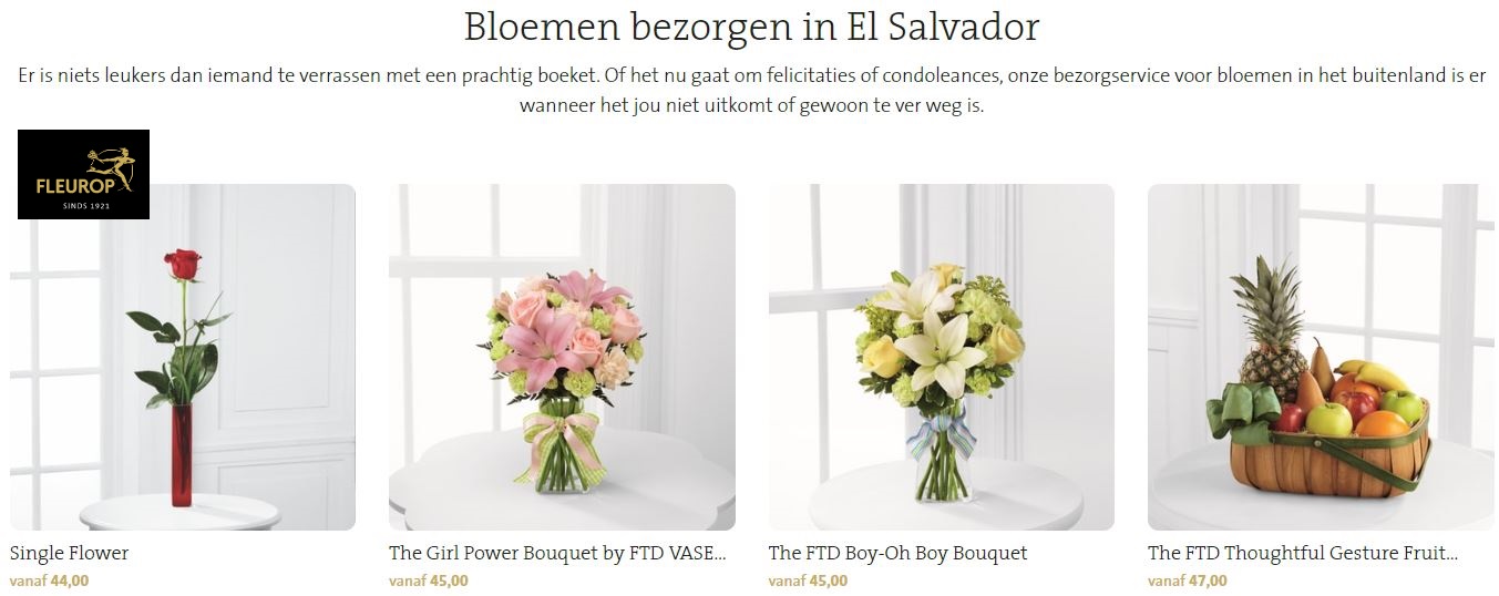bloemen versturen naar El Salvador via Fleurop