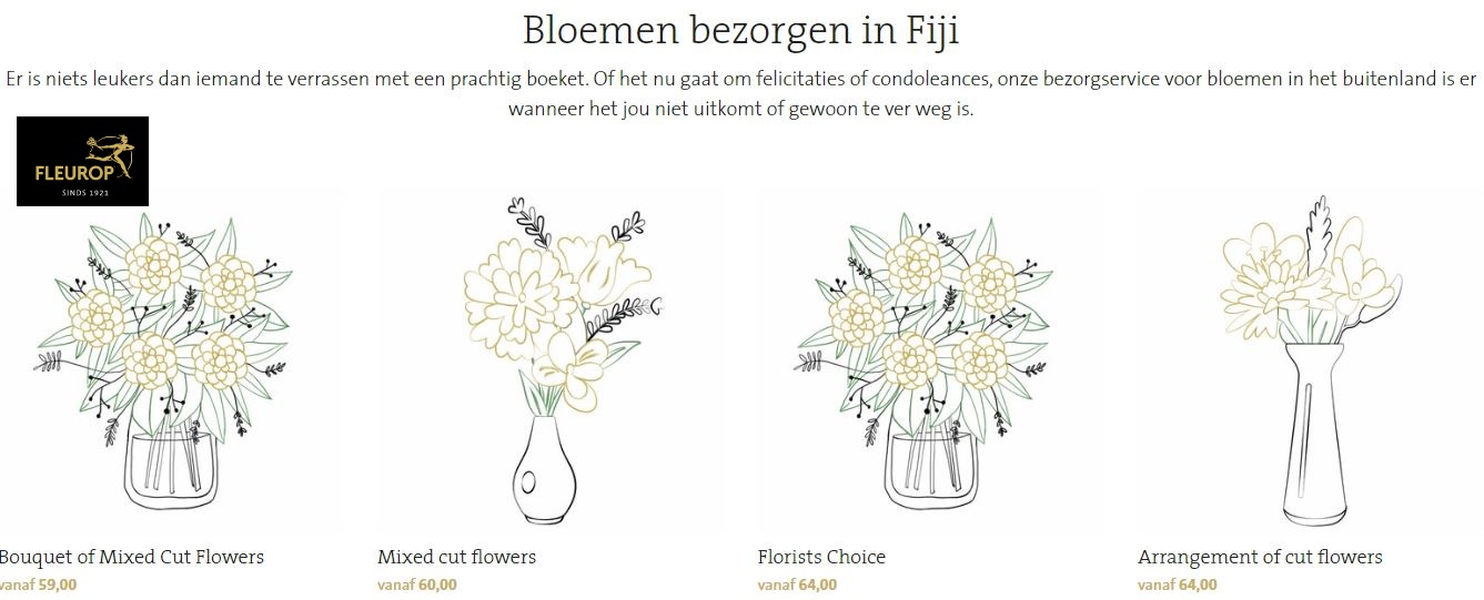 bloemen verzenden naar Fiji via Fleurop