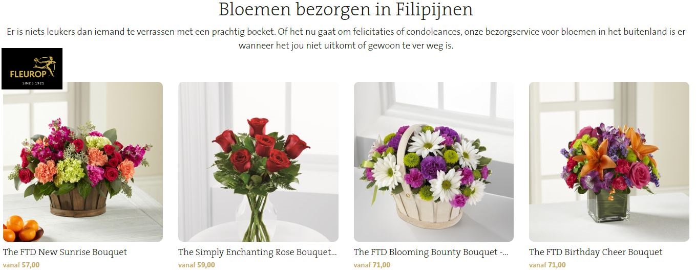 bloemen verzenden naar Filipijnen via Fleurop
