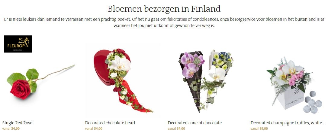 bloemen verzenden naar Finland