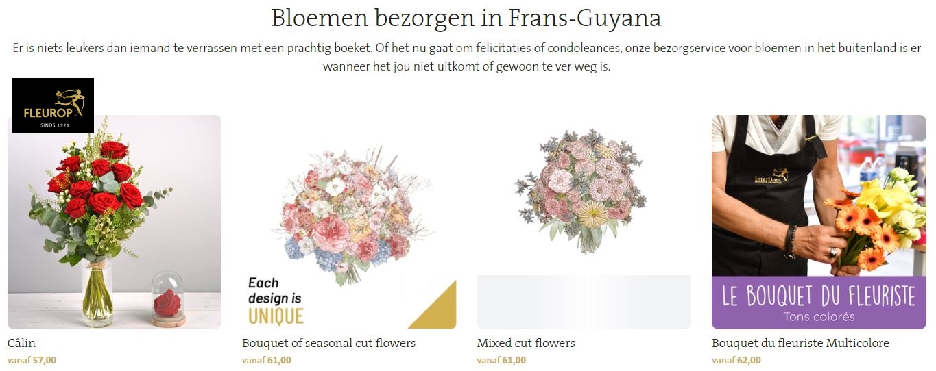 bloemen verzenden naar Frans Guyana via Fleurop