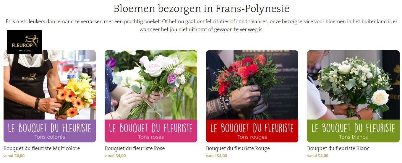 bloemen verzenden naar Frans-Polynesië via Fleurop