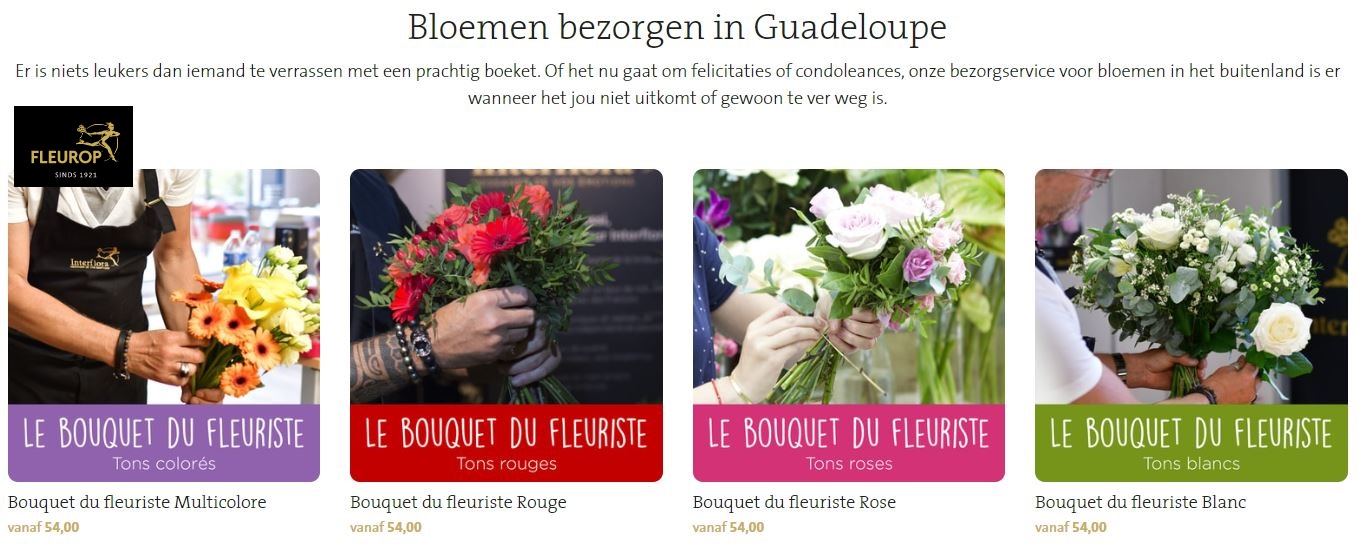 bloemen verzenden naar Guadeloupe via Fleurop