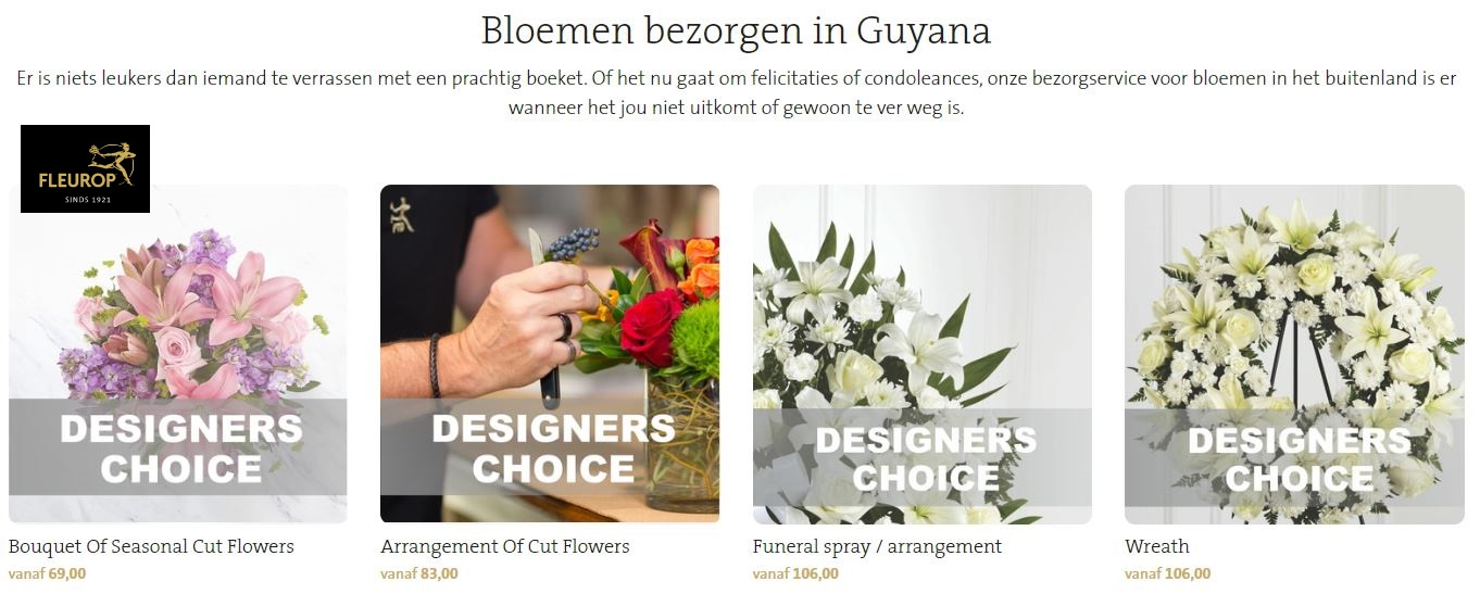 Bloemen verzenden naar Guyana via Fleurop