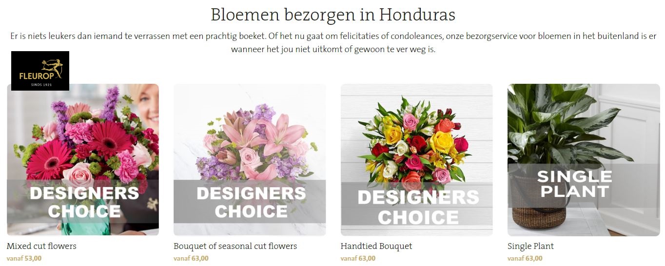 bloemen verzenden naar Honduras, via Fleurop