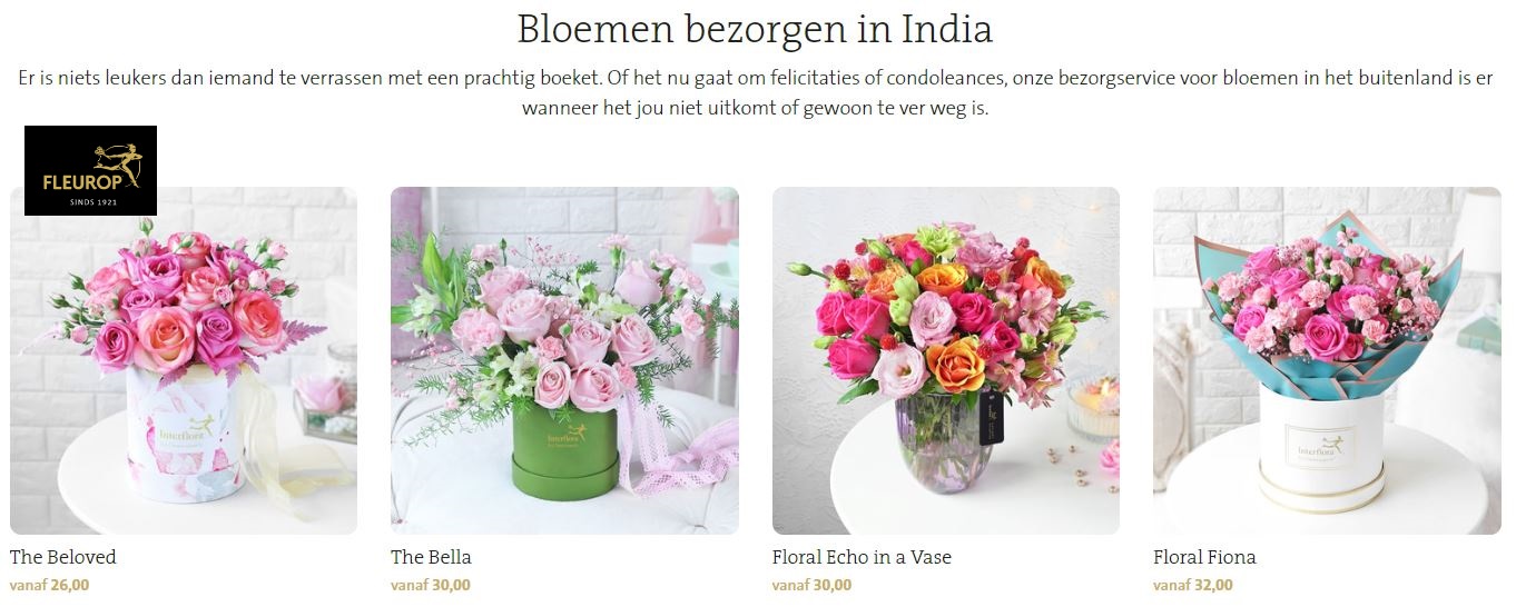 bloemen bezorgen in India via Fleurop