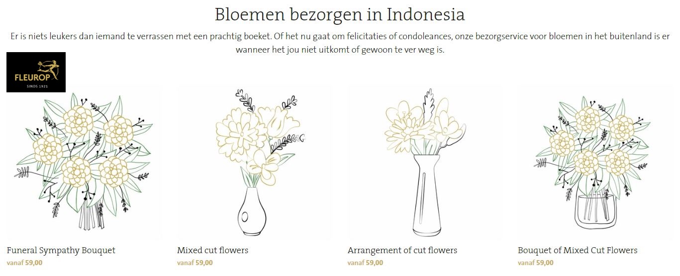 bloemen bezorgen in Indonesi via Fleurop