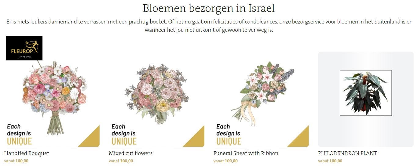 bloemen bezorgen in Isral via Fleurop