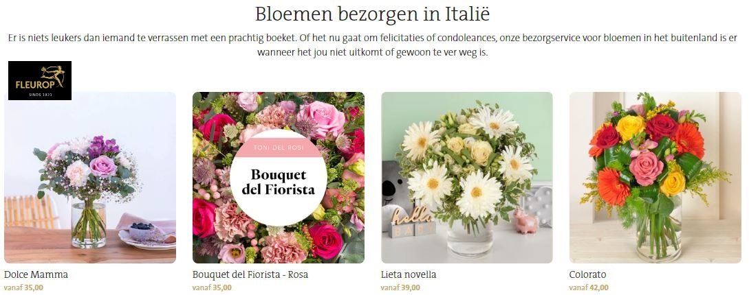 bloemen verzenden naar Itali via Fleurop