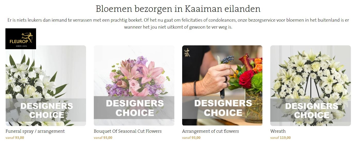 Bloemen bezorgen in de Kaaiman Eilanden via Fleurop
