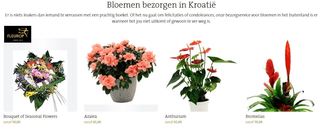 bloemen bezorgen in Kroatië via Fleurop