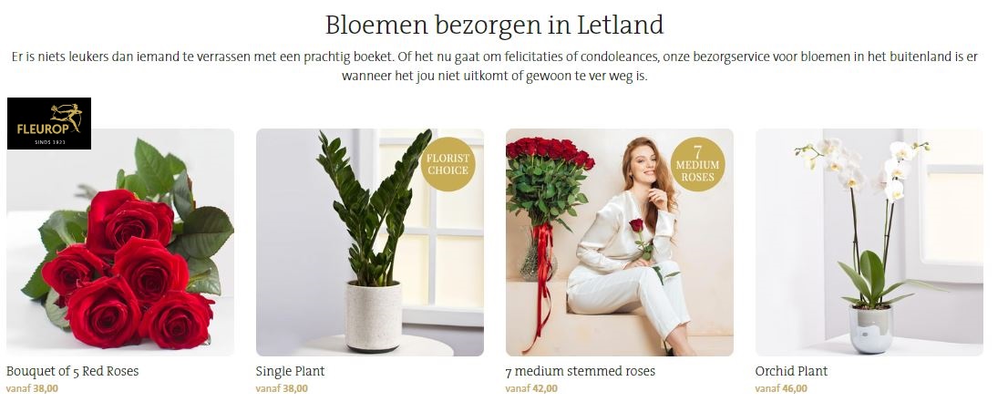 bloemen bezorgen in Letland, via Fleurop
