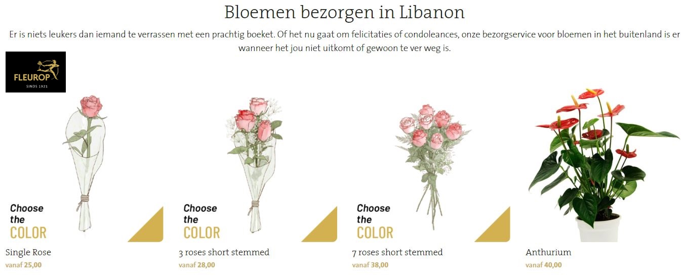 bloemen bezorgen in Libanon via Fleurop