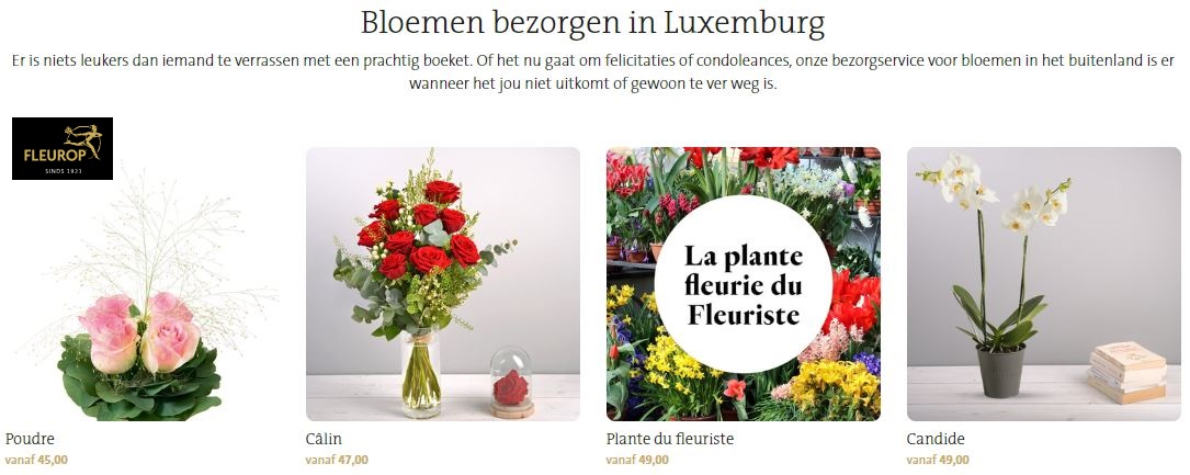 bloemen bezorgen in Luxemburg via Fleurop