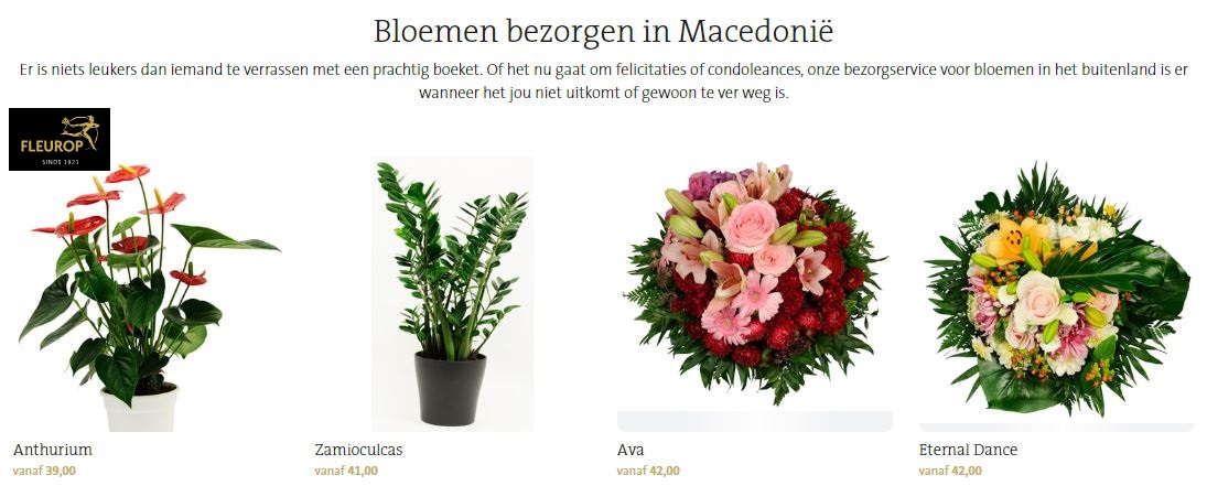 bloemen bezorgen in Macedonië via Fleurop