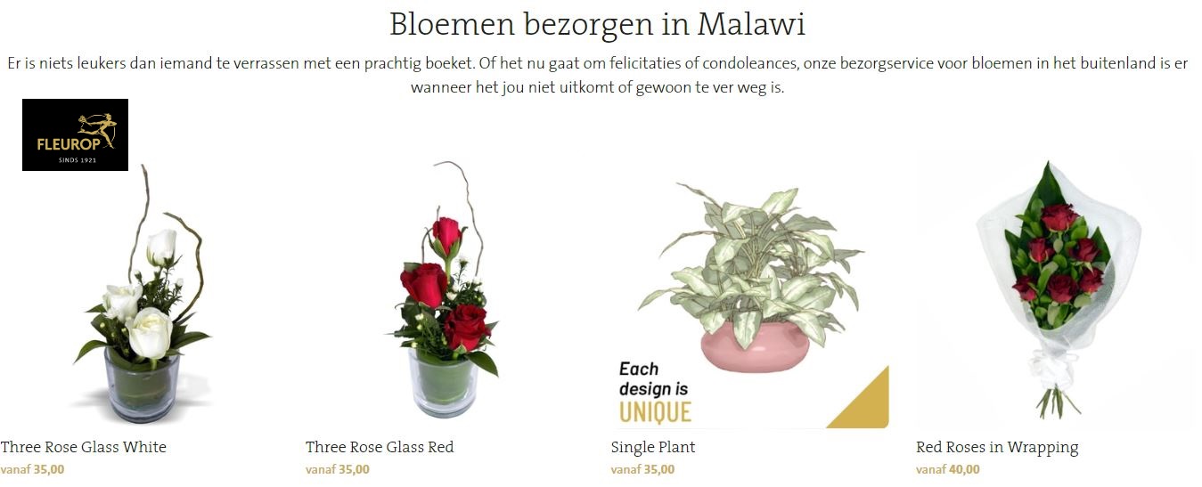 bloemen bezorgen in Malawi via Fleurop