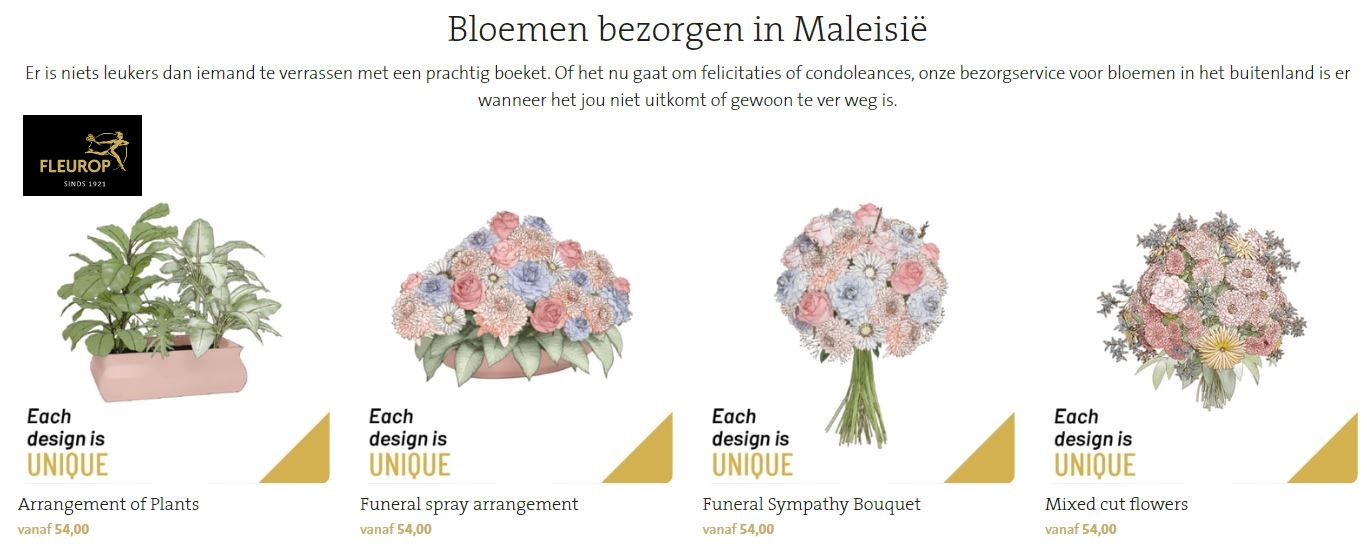 bloemen bezorgen in Maleisië via Fleurop