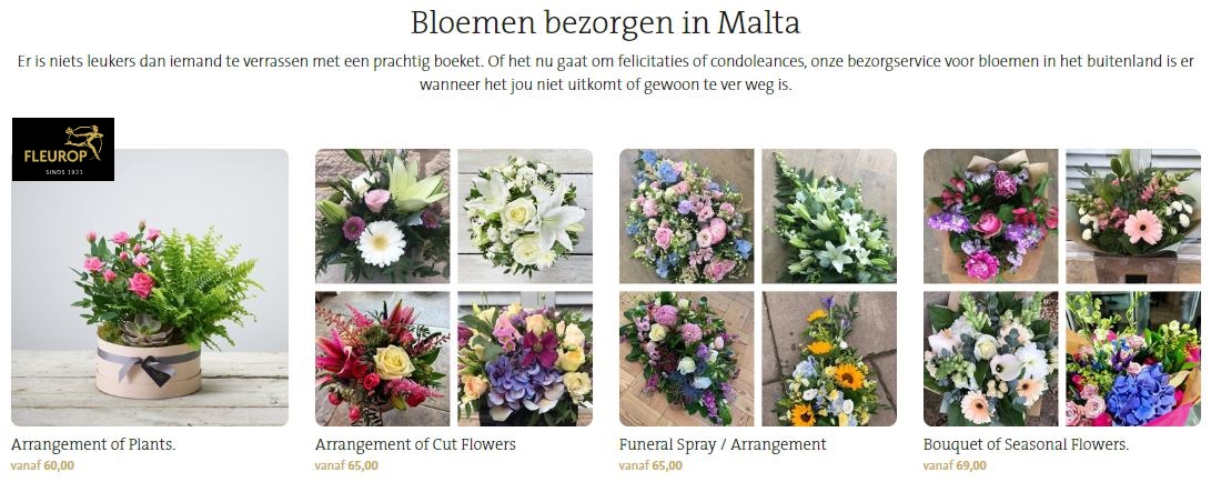 bloemen bezorgen op Malta via Fleurop