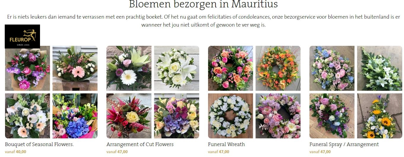 bloemen bezorgen op Mauritius via Fleurop