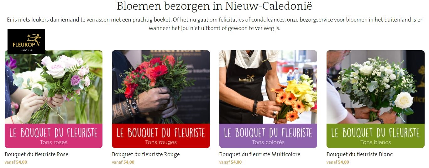 bloemen verzenden naar Nieuw Caledonië via Fleurop