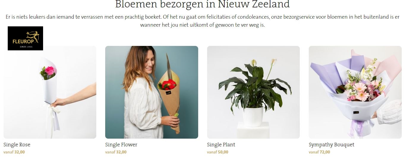 bloemen bezorgen in Nieuw-Zeeland via Fleurop