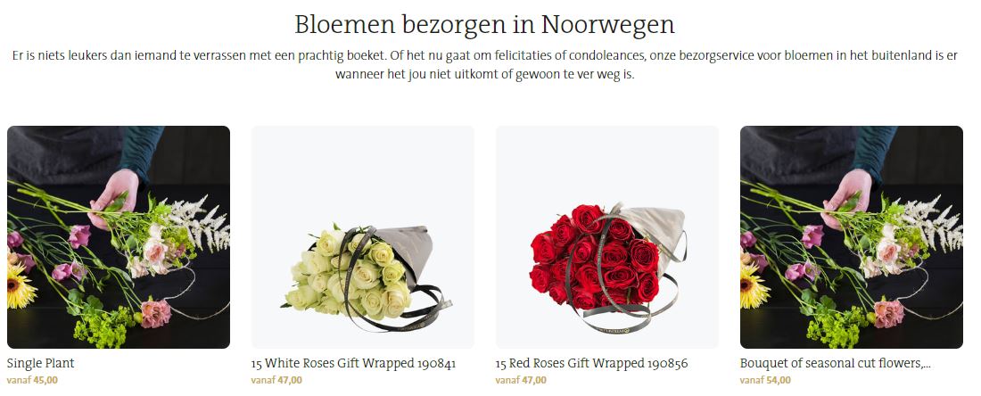 bloemen bezorgen in Noorwegen via Fleurop