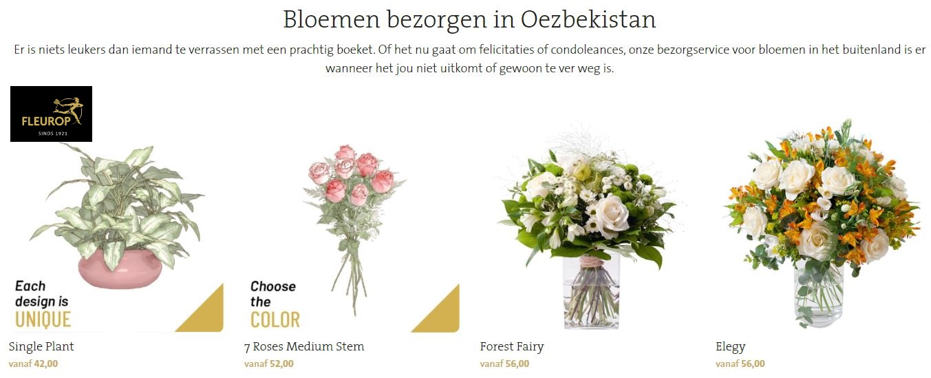 bloemen bezorgen in Oezbekistan via Fleurop