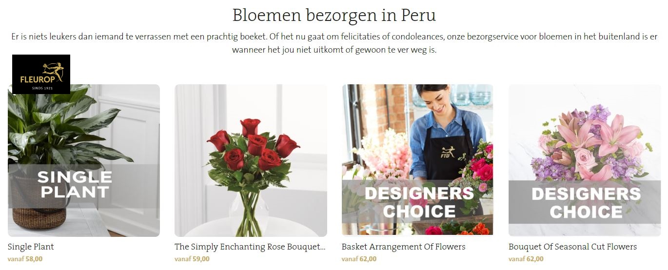 bloemen bezorgen in Peru via Fleurop