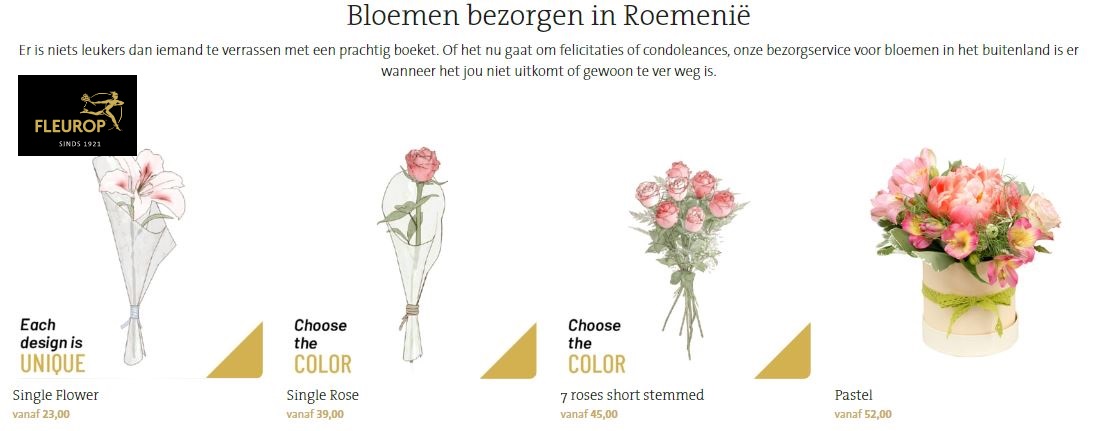 bloemen bezorgen in Roemenië via Fleurop