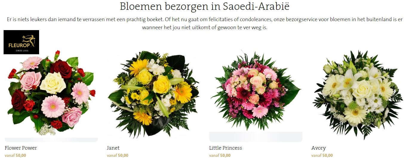bloemen bezorgen in Saoudi Arabië via Fleurop