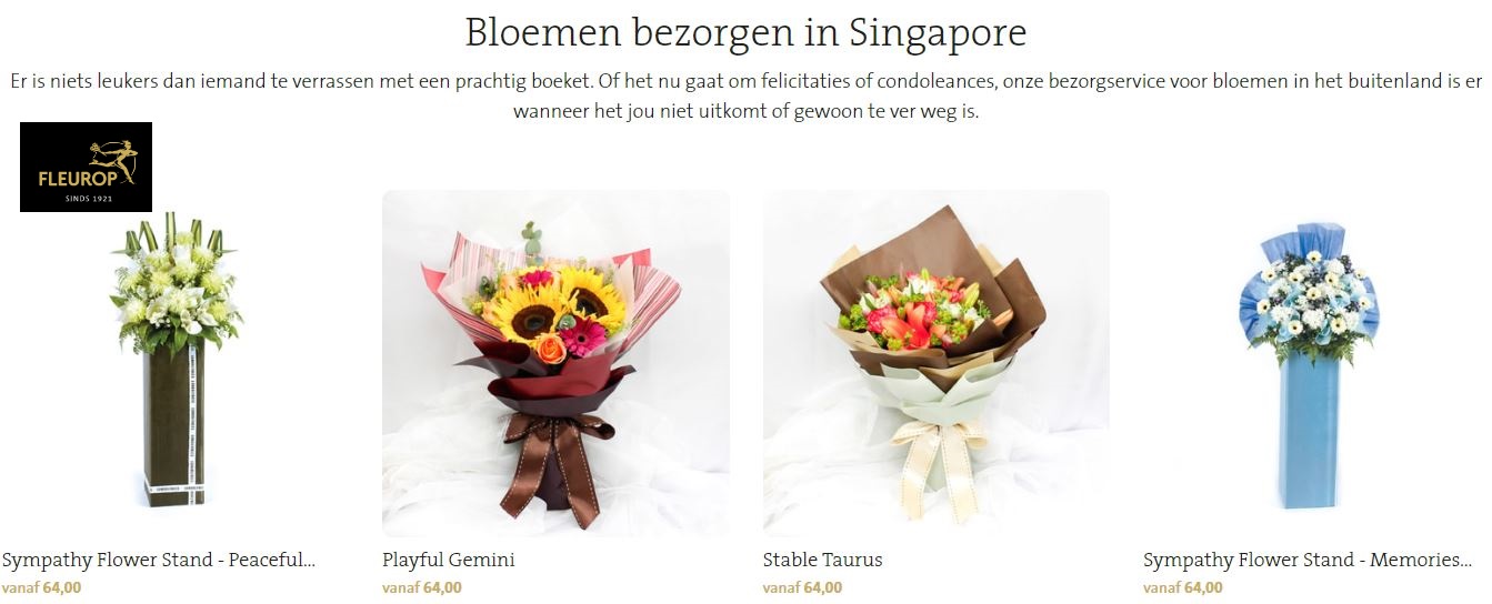 bloemen bezorgen in Singapore via Fleurop