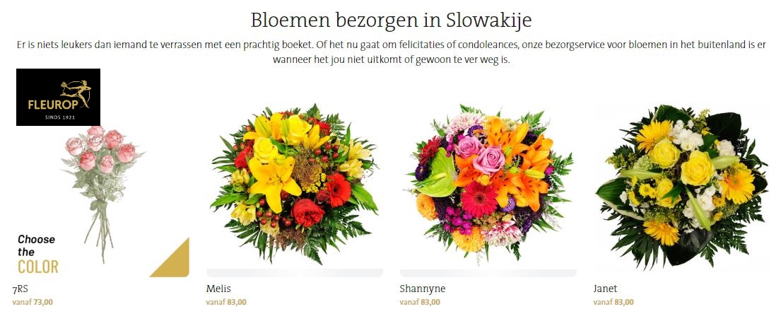 bloemen bezorgen in Slowakije via Fleurop