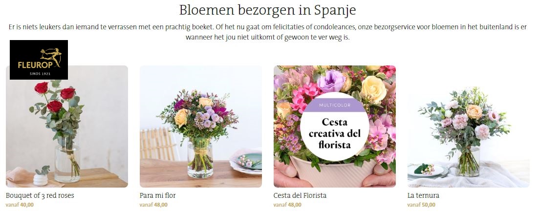 bloemen bezorgen in Spanje via Fleurop