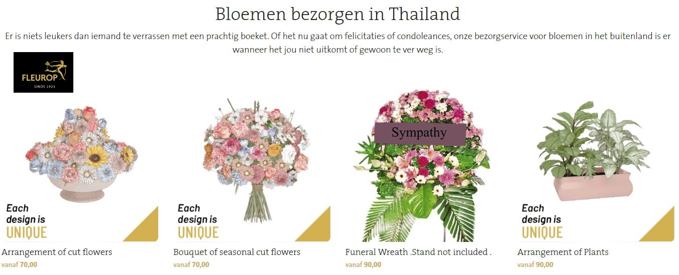 bloemen bezorgen in Thailand via Fleurop